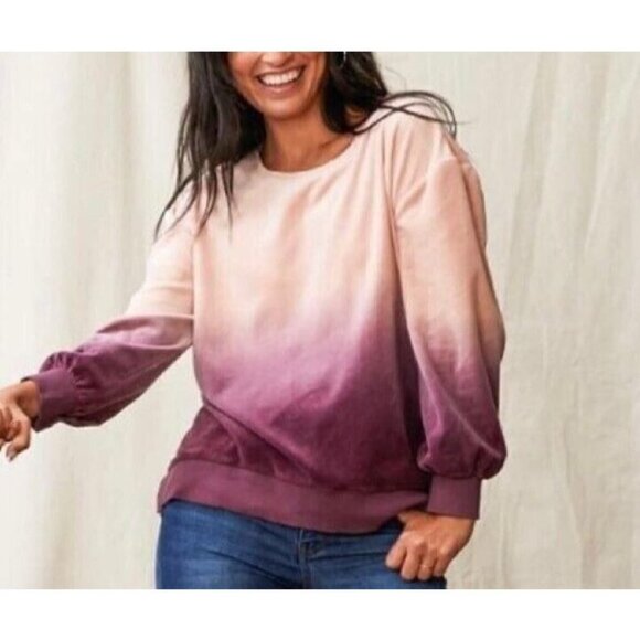 Matilda Jane Sweaters - Matilda Jane Sweater Womens Medium Just Imagine Dip Dye Velour Sweatshirt Boho